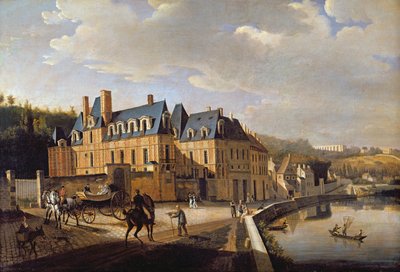 Chateau de la Chaussee vicino a Bougival da Jacques Francois Joseph Swebach